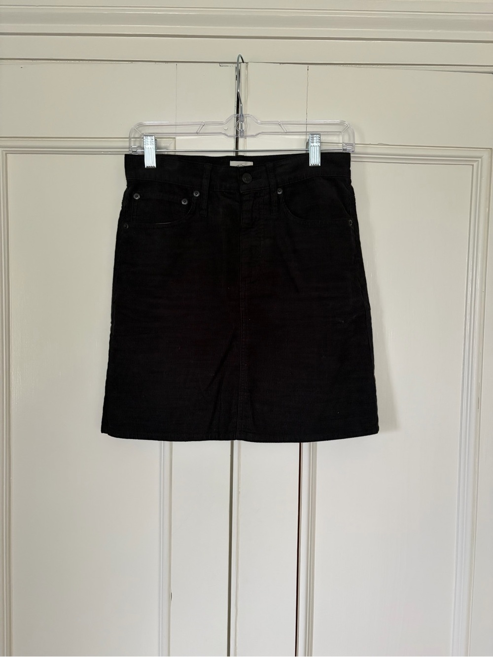 J. Crew Black Corduroy Mini Skirt